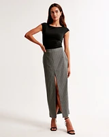 Mid Rise Pencil Maxi Skirt