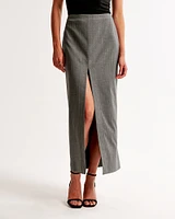 Mid Rise Pencil Maxi Skirt