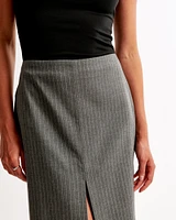 Mid Rise Pencil Maxi Skirt