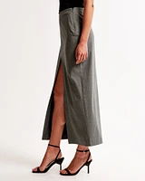 Mid Rise Pencil Maxi Skirt