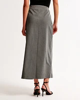 Mid Rise Pencil Maxi Skirt