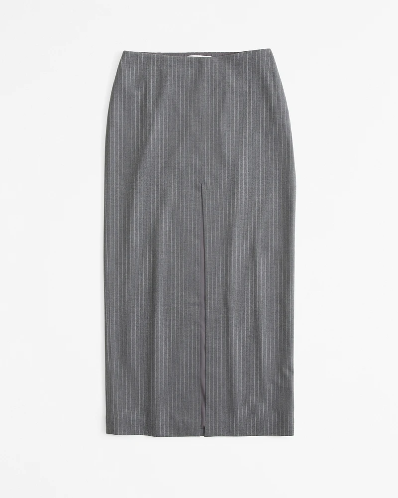 Mid Rise Pencil Maxi Skirt