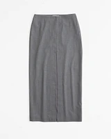 Mid Rise Pencil Maxi Skirt