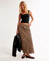 Mid Rise Pattern Maxi Skirt