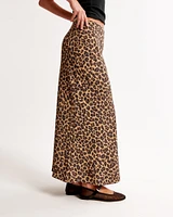 Mid Rise Pattern Maxi Skirt