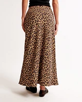 Mid Rise Pattern Maxi Skirt