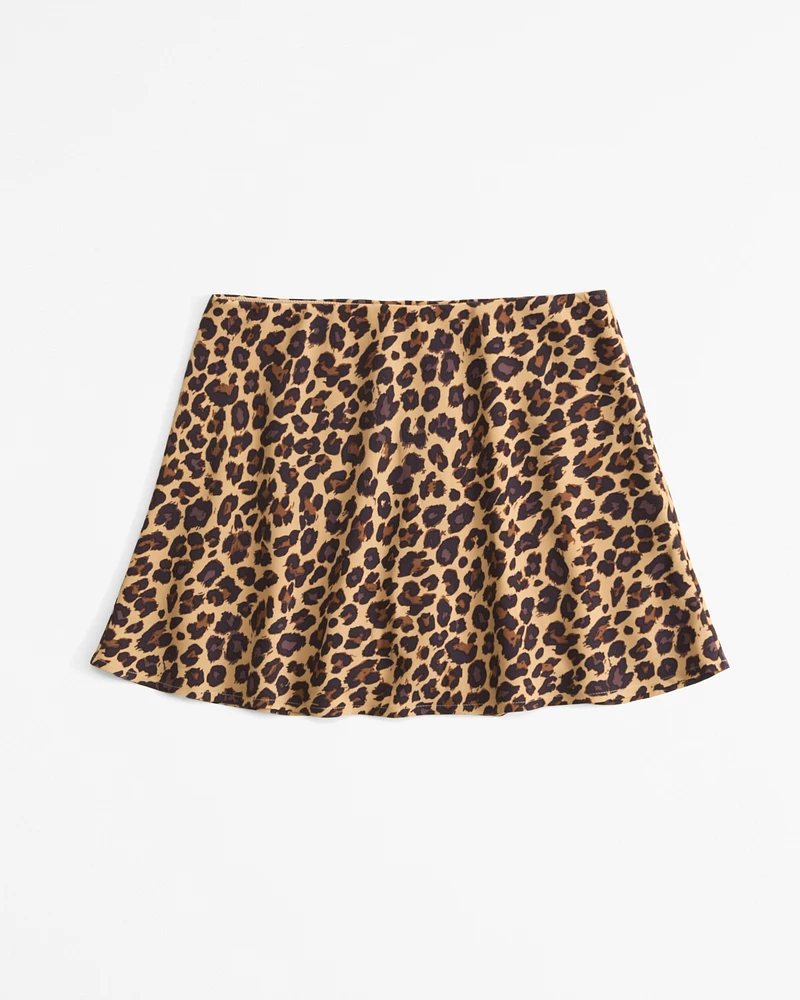 Mid Rise Pattern Mini Skort