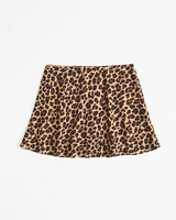 Mid Rise Pattern Mini Skort