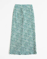 Crinkle Textured Column Maxi Skirt