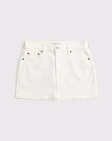 Mid Rise Denim Mini Skirt
