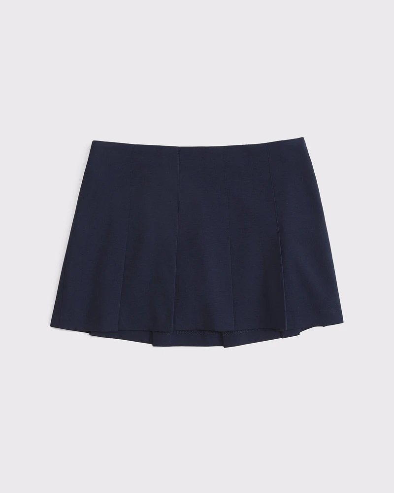 Mid Rise Pleated Mini Skort