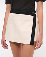 Mid Rise Wrap Mini Skort