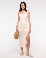 Mid Rise Crochet-Style Maxi Skirt