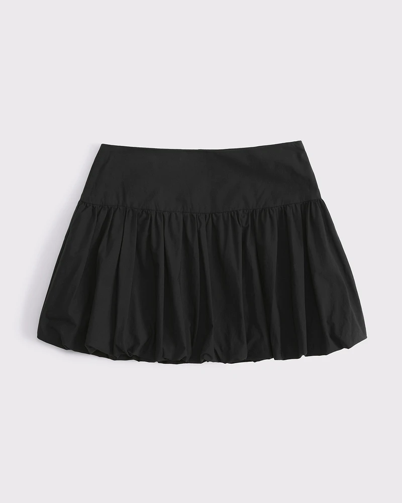 Drop-Waist Bubble Hem Mini Skort