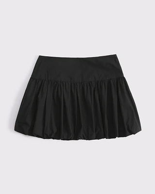 Drop-Waist Bubble Hem Mini Skort