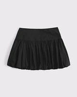 Drop-Waist Bubble Hem Mini Skort