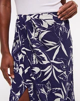 Mid Rise Sarong Maxi Skirt