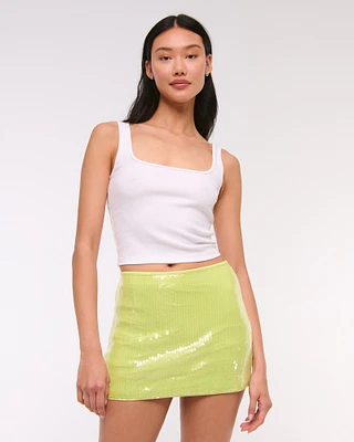 The A&F Scarlett Mid Rise Sequin Mini Skort