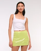 The A&F Scarlett Mid Rise Sequin Mini Skort