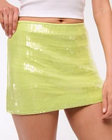 The A&F Scarlett Mid Rise Sequin Mini Skort