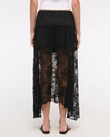 Lace Godet Maxi Skirt