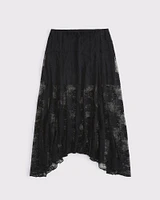 Lace Godet Maxi Skirt