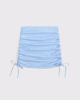 Low Rise Mesh Side Ruched Mini Skort