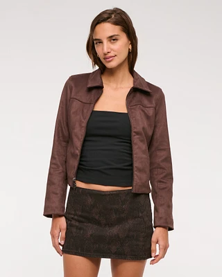 The A&F Scarlett Low Rise Denim Micro Skort