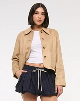 Mid Rise Tailored Bubble Hem Mini Skort