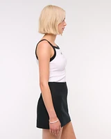 The A&F Scarlett Linen-Blend Mini Skort