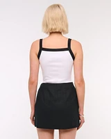 The A&F Scarlett Linen-Blend Mini Skort