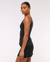 The A&F Scarlett Curve Love Linen-Blend Mini Skort