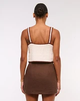 The A&F Scarlett Curve Love Linen-Blend Mini Skort
