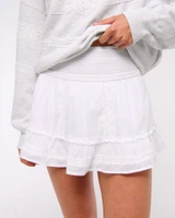 Flirty Lace-Trim Mini Skort