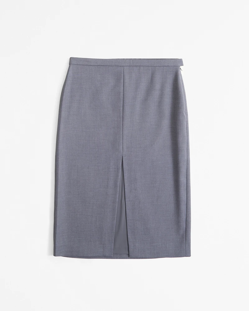 Mid Rise Pencil Skirt