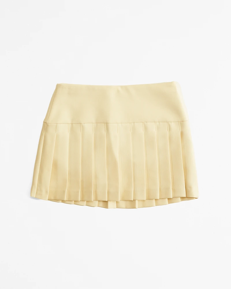 High Rise Pleated Mini Skort