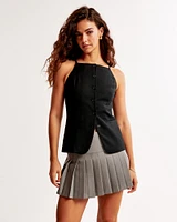 High Rise Pleated Mini Skort