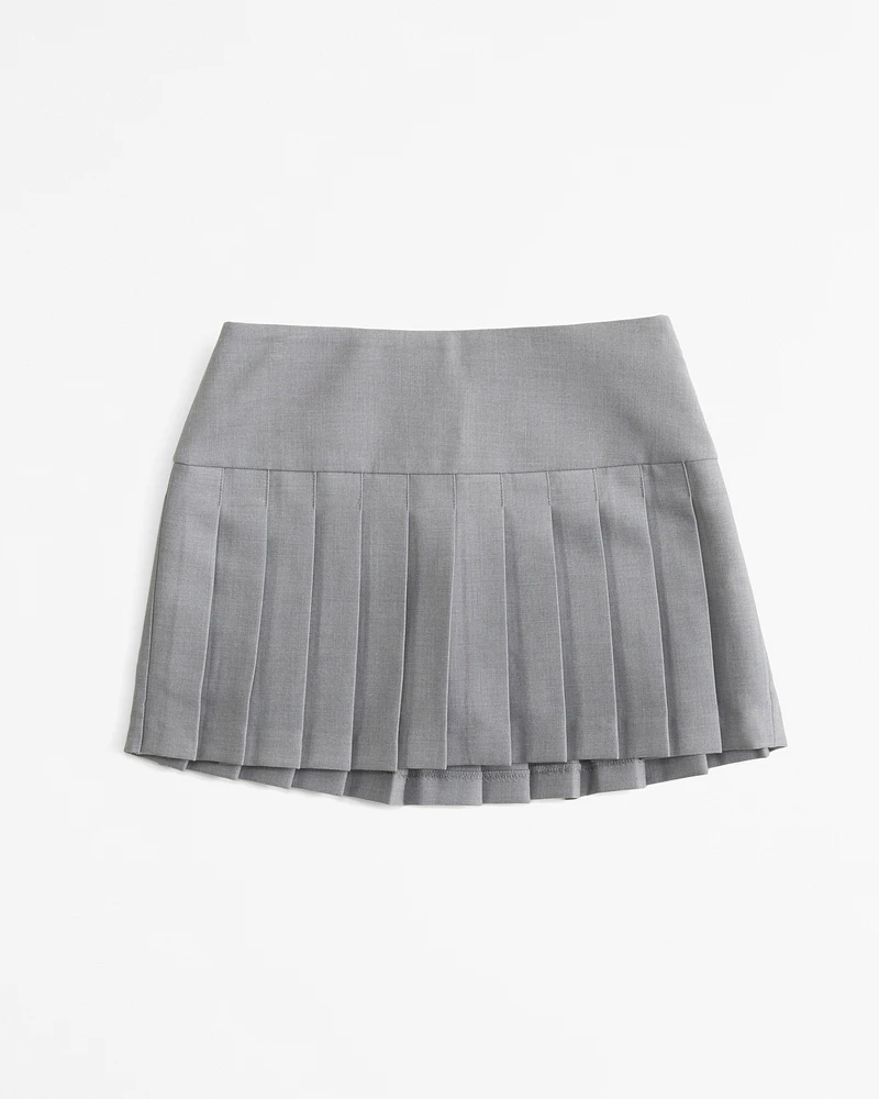 High Rise Pleated Mini Skort