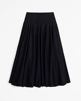 Mid Rise Drop-Waist Maxi Skirt