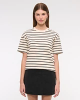 The A&F Scarlett Mid Rise Denim Mini Skort