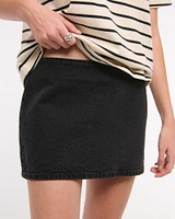 The A&F Scarlett Mid Rise Denim Mini Skort