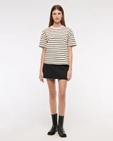 The A&F Scarlett Mid Rise Denim Mini Skort