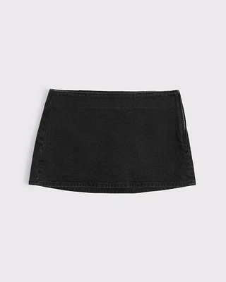 The A&F Scarlett Mid Rise Denim Mini Skort