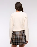 High Rise Pleated Belted Skort