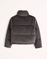 A&F Faux Fur Mini Puffer