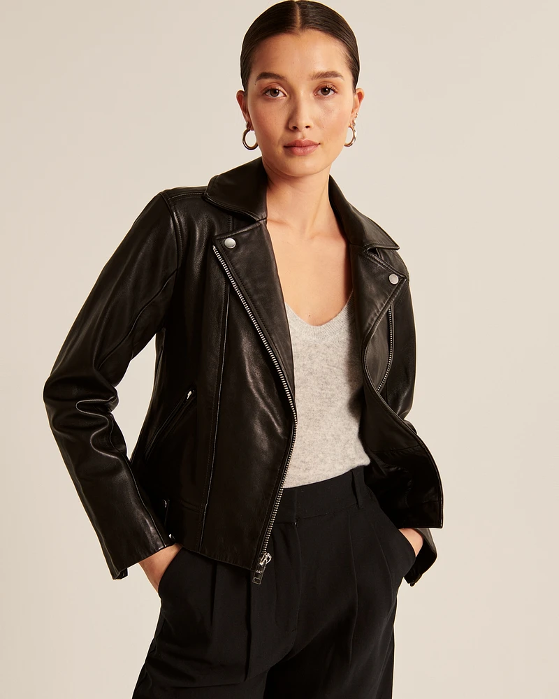 Genuine Leather Moto Jacket
