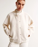 Wool-Blend Bomber Jacket