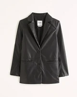 Vegan Leather Blazer