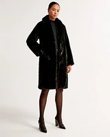 Faux Fur Long-Length Coat