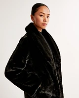 Faux Fur Long-Length Coat